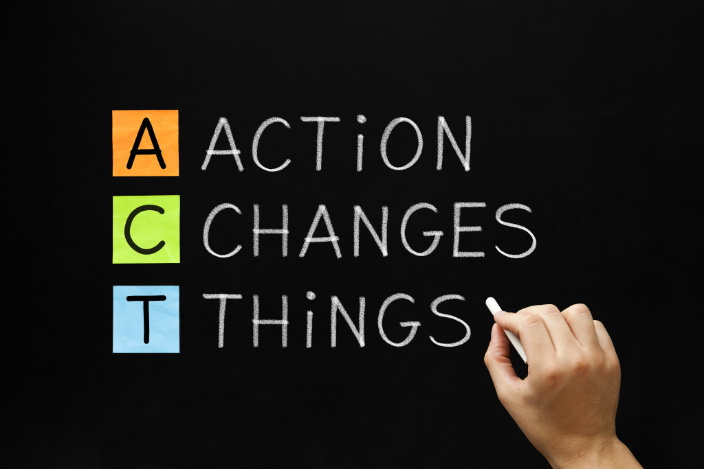 take in action meaning